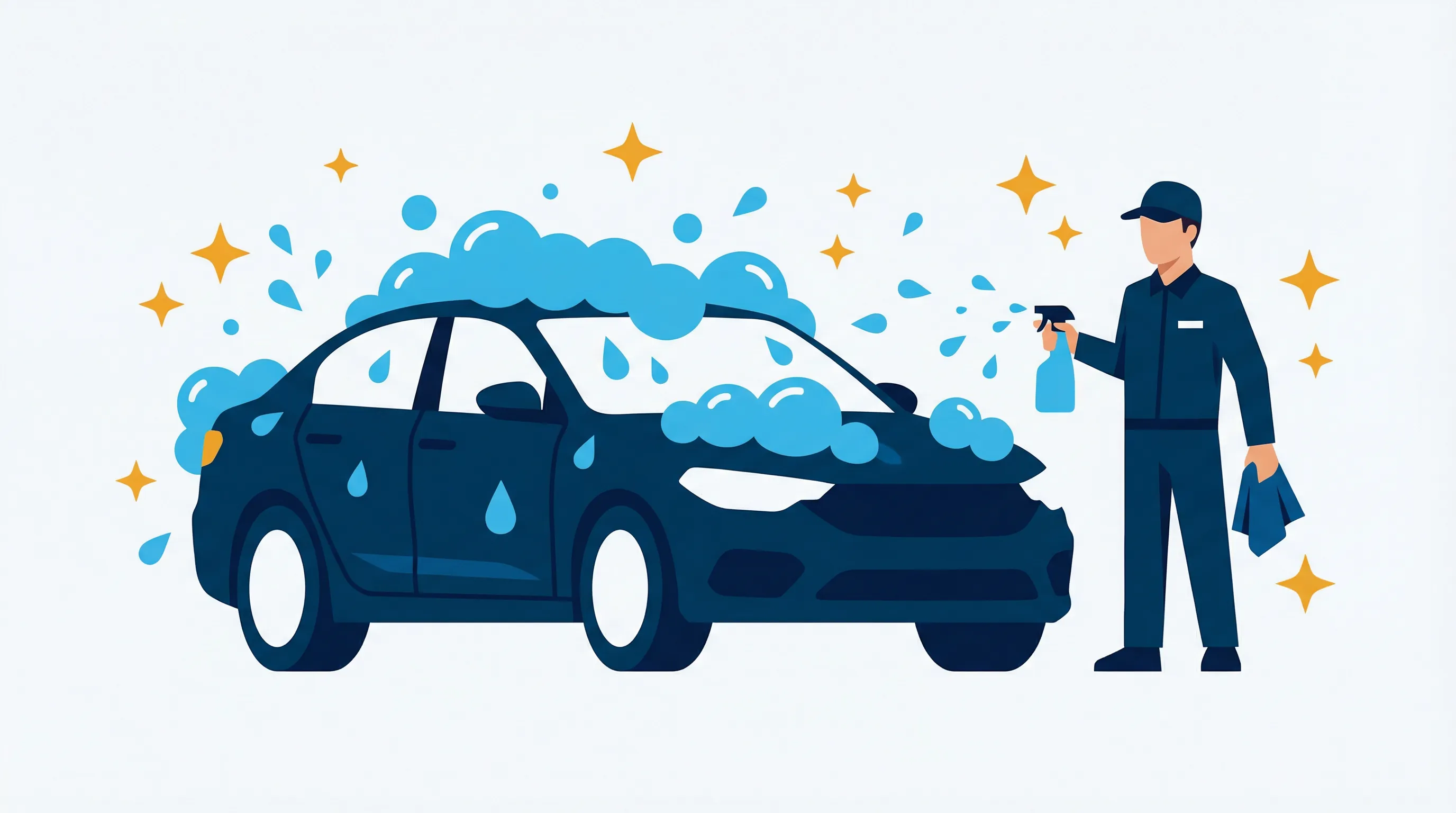 Professional mobile car wash service