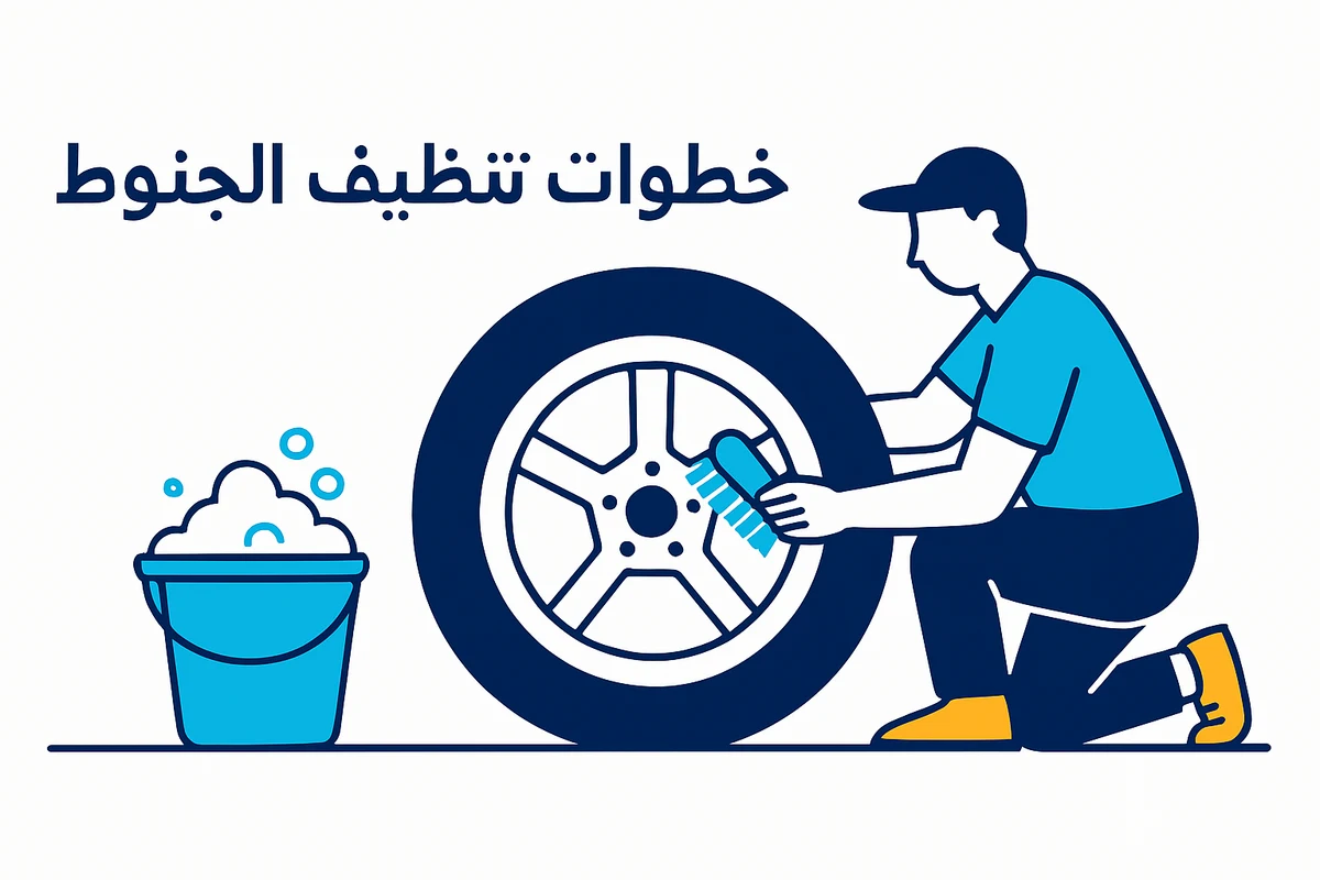 خطوات تنظيف الجنوط
