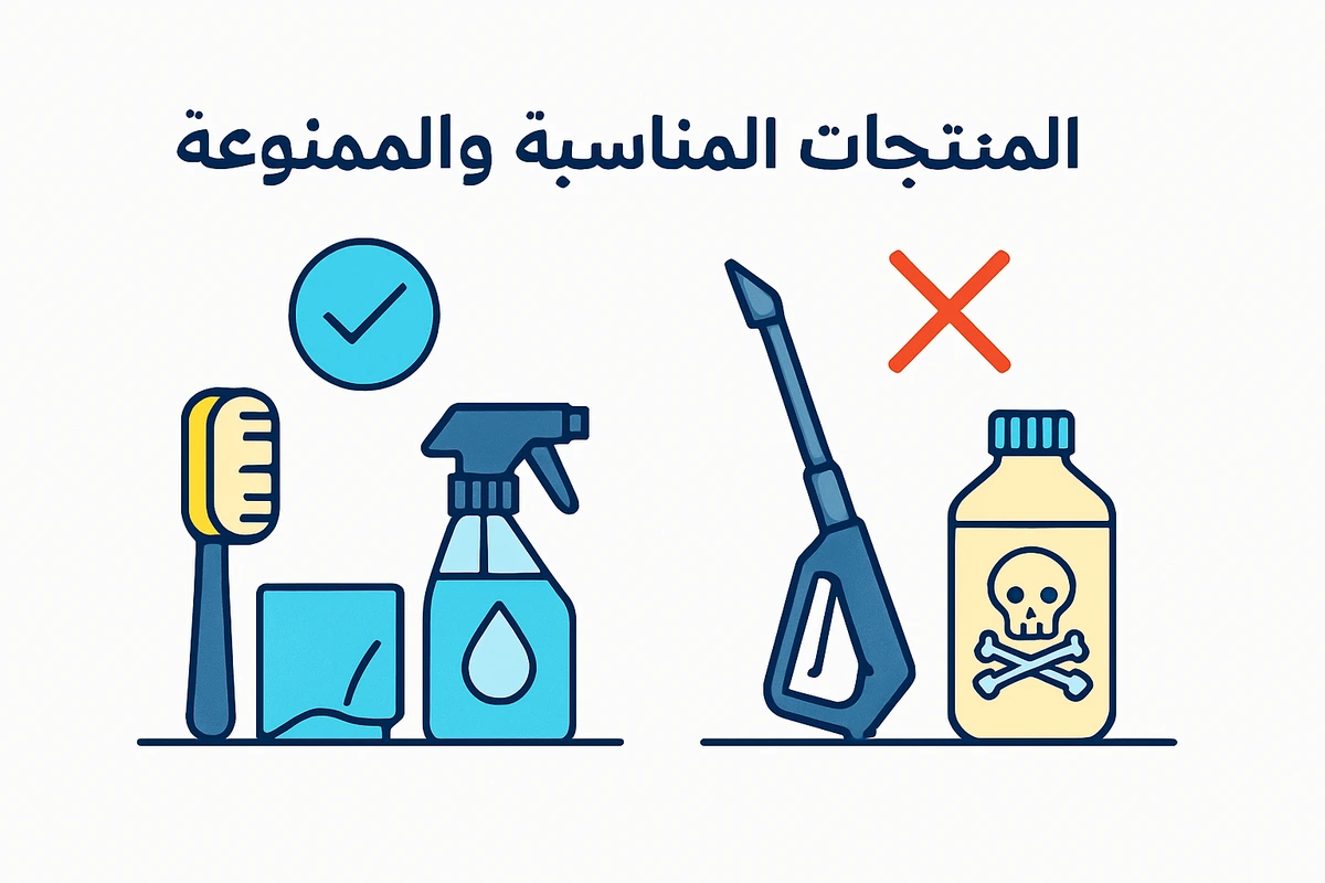 المنتجات المناسبة والممنوعة