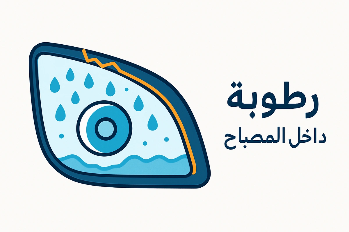 رطوبة داخل المصباح