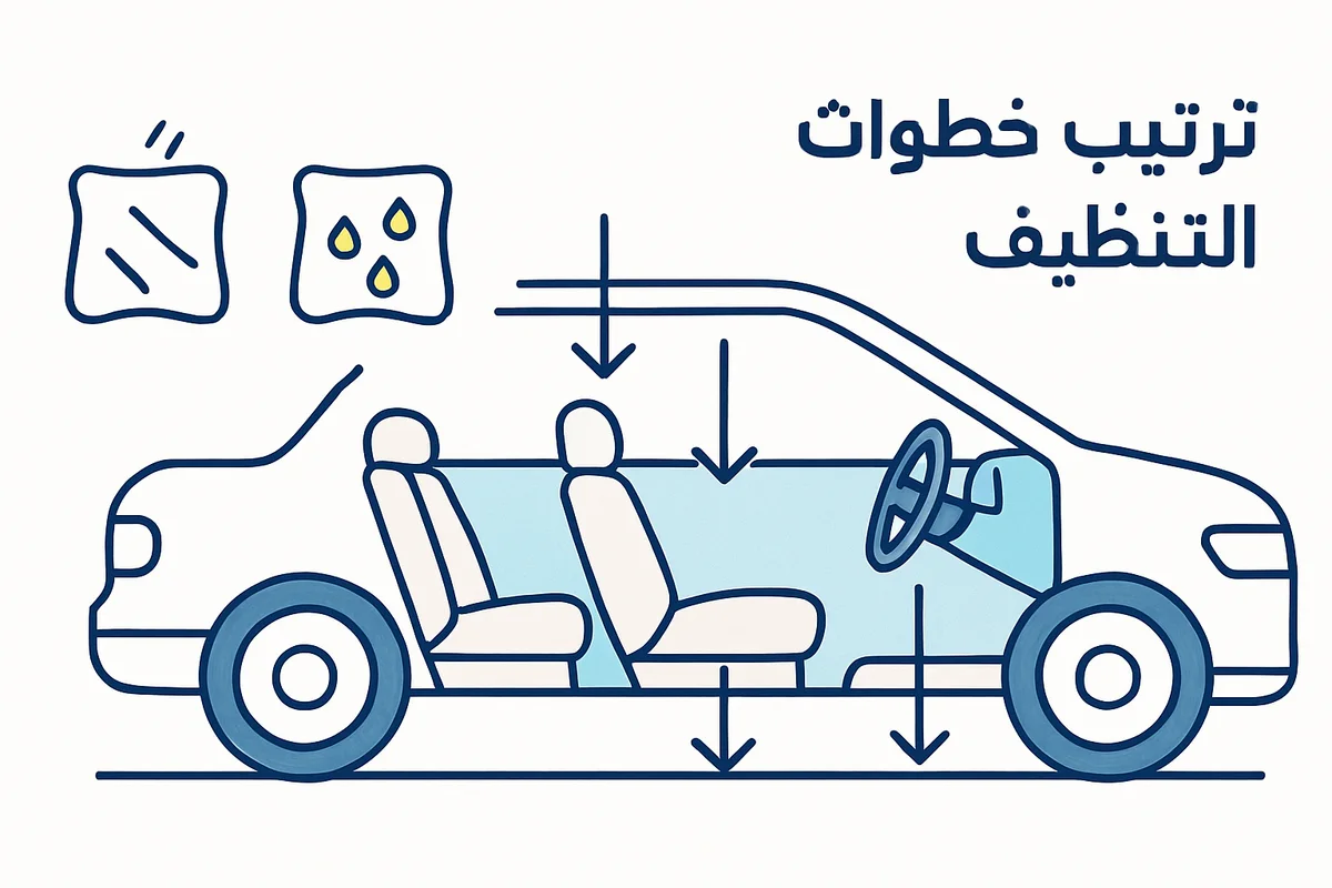 ترتيب خطوات التنظيف