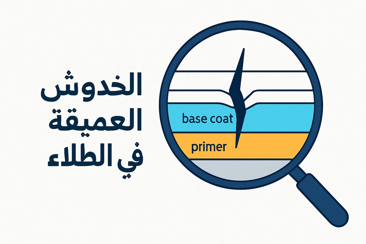 الخدوش العميقة في الطلاء