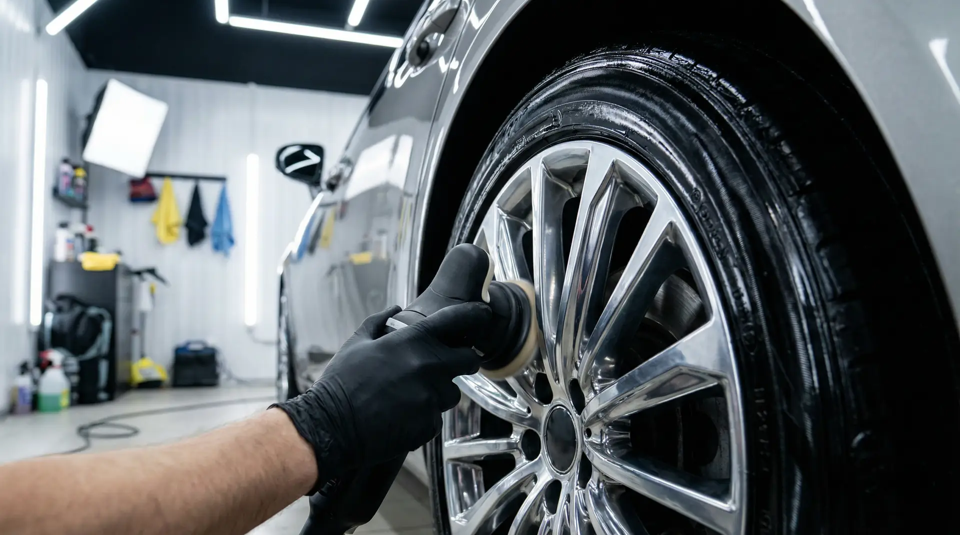 تلميع جنوط وإطارات