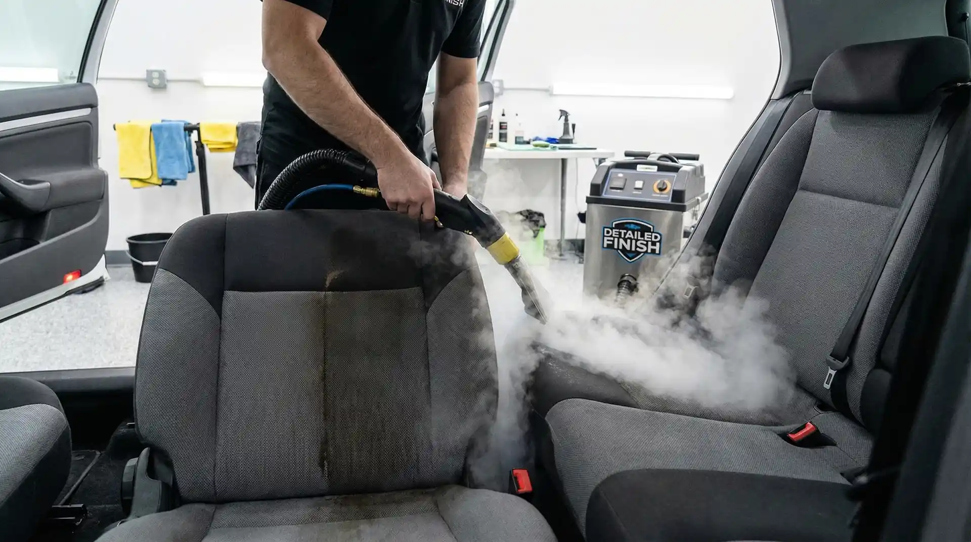 التنظيف بالبخار والمقاعد